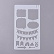 プラスチック製図用ステンシル  図面スケールテンプレート  DIYスクラップブッキング用  ホワイト  17.9x10.2x0.04cm DIY-WH0155-18-1