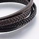 Bracelets multi-rangs avec cordon en cuir BJEW-F325-14P-2