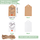 GLOBLELAND 200pcs 2Color Thank You Gift Tags Paper Gift Tags Labels with 2m Jute Cord for Business Envelope Seals Wedding Anniversary Party Giveaways Christmas New Year SCRA-GL0001-03-2
