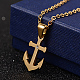 Anchor 304 Stainless Steel Rhinestone Pendant Necklaces and Stud Earrings SJEW-D070-04G-2