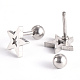 201 Stainless Steel Barbell Cartilage Earrings EJEW-R147-09-2