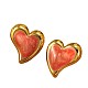 Серьги-гвоздики в форме сердца из нержавеющей стали 304 с эмалью EJEW-Z147-04G-3