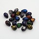 Mixed Spray Painted Drop Glass Beads X-DGLA-S040-M01-1