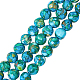 Hobbiesay 6 brins de perles synthétiques turquoise brins G-HY0001-28-1