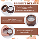 FINGERINSPIRE Round Wood Ring Box with Clear Window and White Velvet Inside 1.9x1.4inch Coconut Brown Jewelry Ring Box 1 Slot Ring Gift Box for Proposal Engagement Wedding Valentine's Day CON-WH0089-17B-4