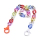 Персонализированные ожерелья-цепочки из пластика и акрила радуги ccb NJEW-JN02878-04-1