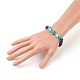 Natürliche Lava Rock Perlen Stretch Armbänder BJEW-JB03989-3