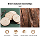 Olycraft 34pcs natürliche Holzscheiben mit Rinde 2 Zoll Durchmesser gebohrt Loch unvollendete Holzkreise für DIY Handwerk Ornamente DIY-OC0001-58-5