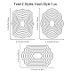 Globleland 3 個不規則な長方形ボックス切断ダイ金属フレーム背景ダイカットエンボスステンシルテンプレート紙カード作成装飾 diy スクラップブッキングアルバムクラフト装飾 DIY-WH0309-802-6