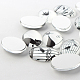 Cabochons en verre ovales à dos plat noir et blanc de thème ornements décorations GGLA-A003-18x25-BB-3