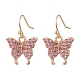 Rhinestone della lega orecchini pendenti&nbsp;EJEW-JE06221-4