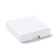 ペーパー スポンジ マット ネックレス ボックス  正方形  ホワイト  7x7x1.65cm  内径：6.3x6.3x1のCM OBOX-G018-01A-03-2