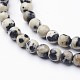 Chapelets de perles en jaspe dalmatien naturelle X-GSR4mmC004-2