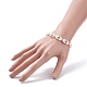 Bracelet en perles de losange tressé en coquillage naturel BJEW-TA00098-3