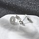 Серьги-гвоздики из нержавеющей стали 304 с микропаве из прозрачных кубических цирконий STAS-Z107-01P-03-3