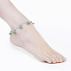 Natural Gemstone Anklets AJEW-AN00213-5
