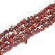 Rosso naturale perline di diaspro fili G-S315-02-1
