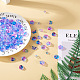 Biyun 160 pièces 8 perles de verre peintes en spray transparent de style GLAA-BY0001-01-5