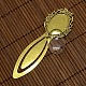 25x18mm Clear Oval Glass Cabochon Cover for Antique Golden DIY Alloy Portrait Bookmark Making DIY-X0122-AG-NR-3