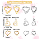 SUNNYCLUE 1 Box 120Pcs 6 Styles Valentine's Day Charms Hollow Heart Charms Hearts Shaped Charms Gold Love Charms Bulk Stainless Steel Romantic Charm for Jewelry Making Charms DIY Gifts Craft Supplies STAS-SC0003-97-2