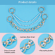 Pandahall elite 2set abs plástico perla con cuentas cadenas de amuletos de zapatos de doble hebra DIY-PH0007-07-4