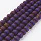 Electroplated Natural Agate Bead Strands G-P222-01-1