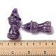 Natural Amethyst Carved Healing Cat with Witch Hat Figurines DJEW-D012-07C-3