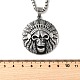 Ожерелья с подвеской в виде черепа индейца из нержавеющей стали 304 для женщин и мужчин NJEW-Z076-03AS-5