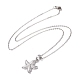 304 Stainless Steel Starfish Pendant Necklace for Women STAS-E154-21P-2