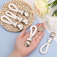 CHGCRAFT 8Pcs Braided Cotton Loop Cloth Hanger Holder Iron Towel Clips with Cotton Cord Loop and 304 Stainless Steel Buckles for Home Bathroom Kitchen AJEW-CA0003-77-3