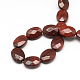 Fili di perle di diaspro rosso naturale ovale sfaccettato G-R303-07-2
