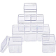 Benecreat 18 paquet carré de conteneurs de stockage de perles en plastique haute transparence boîte pour fournitures de beauté CON-BC0004-10-1