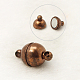 Brass Magnetic Clasps KK-J148-R-NF-1