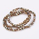 Faceted Cube Electroplate Glass Beads Strands X-EGLA-F001-C02-2