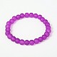 Bracelets pour enfants en perles de verre givré extensibles pour la journée des enfants BJEW-JB01768-2