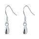925 Sterling Silver Earring Hooks Findings, with Pendant Bails, Silver, 22mm, Pin: 0.8mm
