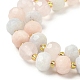 Chapelets de perles en morganite naturelle G-P508-A14-01-4