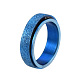 201 вращающееся кольцо для пальца из нержавеющей стали с пескоструйной обработкой RJEW-N043-06B-1