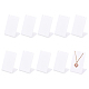 FINGERINSPIRE 10pcs Acrylic L Shape Necklace Display Stand White L-Shape Earring Holder Necklace Dangling Slant Back Display Rack Single Pair Earrings Displays Stand for Show props NDIS-WH0002-12A-1