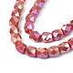 Chapelets de perles en verre électroplaqué EGLA-N002-13-A16-3