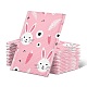 長方形のウサギ クラフト紙バブル メーラー  セルフシールのバブルパッド入り封筒  梱包用封筒  ピンク  27x20cm FAMI-PW0001-46-1
