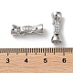 925 fermaglio pieghevole in argento sterling placcato in rodio con micro pavè di zirconi trasparenti STER-D005-11P-4