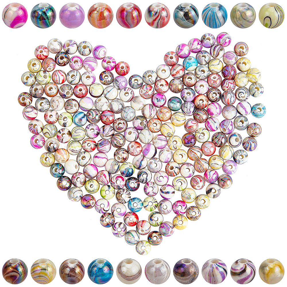 Perles De Lettres Acryliques Perles Lettres Rondes Avec Boite Perles