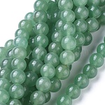 Chapelets de perles en aventurine vert naturel, ronde, 8mm, Trou: 1mm, Environ 47~48 pcs/chapelet, 15~16 pouce