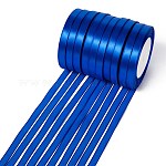 Einseitiges Satinband, Polyesterband, Blau, 3/8 Zoll (10 mm), etwa 25 yards / Rolle (22.86 m / Rolle), 10 Rollen / Gruppe, 250yards / Gruppe (228.6m / Gruppe)