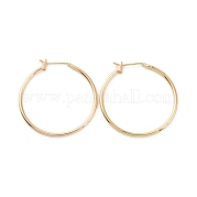 Ion Plating(IP) Brass Huggie Hoop Earrings for Women EJEW-A083-02G