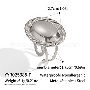 Регулируемые открытые манжеты из нержавеющей стали 304 для женщин EY8855-2