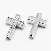 Латунные микро проложить класса AAA кубического циркония бусы KK-P055-14P-NR