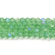 Прозрачные стеклянные бусины гальваническим пряди GLAA-F029-3mm-D24