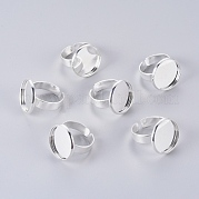 Componentes de anillos de dedo de latón ajustable KK-L180-097S